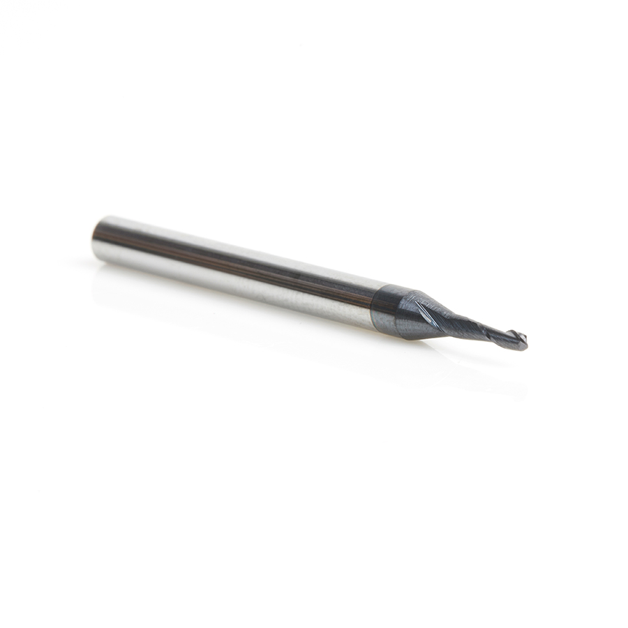 51747 AlTiN Coated CNC Steel, Stainless Steel & Composite Ball End Mini Mill 0.050 Dia x 0.174 x 1/8 Shank
