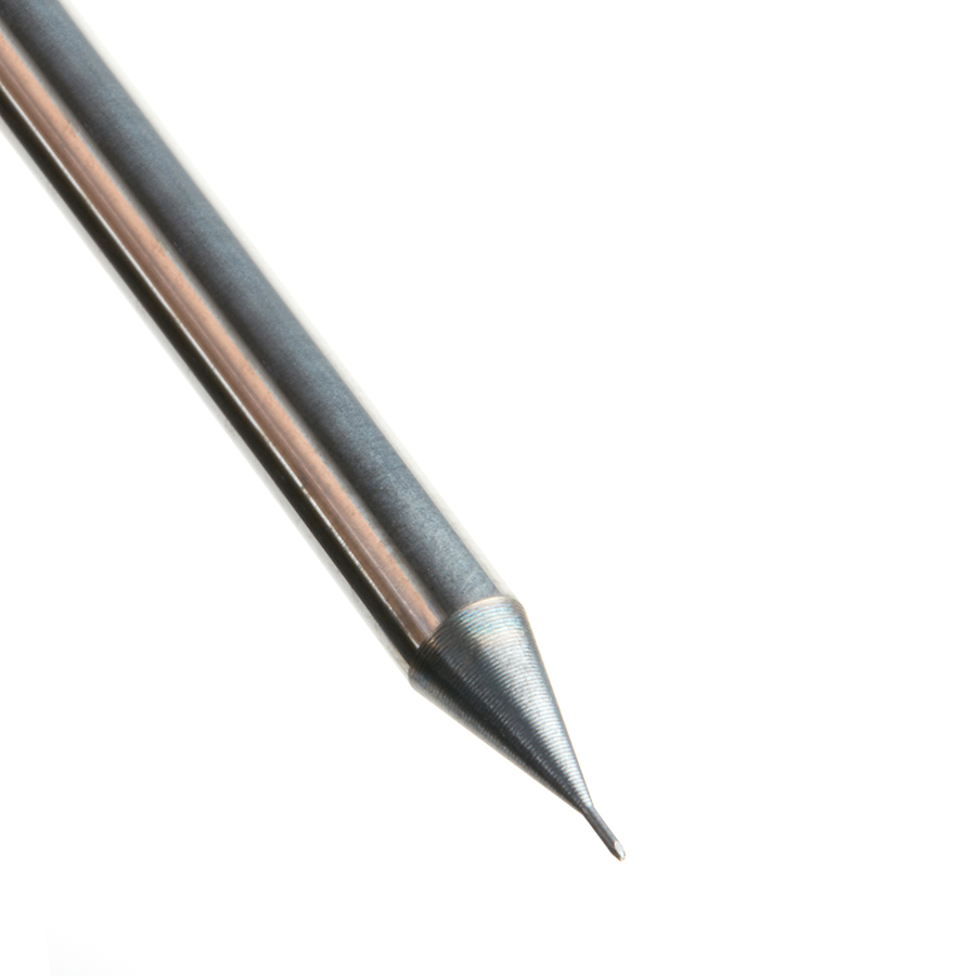 51750 AlTiN Coated CNC Steel, Stainless Steel & Composite Ball End Mini Mill 0.010 Dia x 0.030 x 1/8 Shank