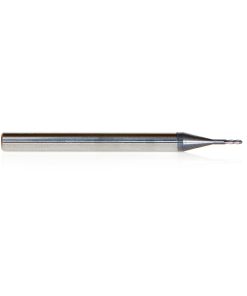 51754 AlTiN Coated CNC Steel, Stainless Steel & Composite Ball End Mini Mill 0.030 Dia x 0.090 x 1/8 Shank