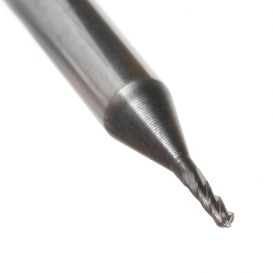 51755 AlTiN Coated CNC Steel, Stainless Steel & Composite Ball End Mini Mill 0.035 Dia x 0.105 x 1/8 Shank