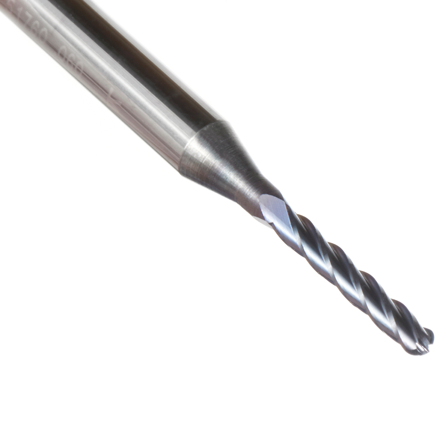 51760 AlTiN Coated CNC Steel, Stainless Steel & Composite Ball End Mini Mill 0.060 Dia x 0.360 x 1/8 Shank