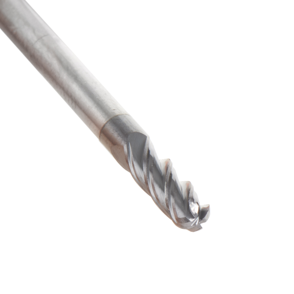 51792 High Performance Solid Carbide CNC Steel, Stainless Steel & Composite Cutting Variable Helix Spiral Ball Nose with AlTiN Coating 4-Flute x 1/8 Dia x 3/8 x 1/8 Shank x 1-1/2 Inch Long Up-Cut Router Bit/End Mill