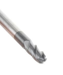 51794 High Performance Solid Carbide CNC Steel, Stainless Steel & Composite Cutting Variable Helix Spiral Ball Nose with AlTiN Coating 4-Flute x 3/16 Dia x 7/16 x 3/16 Shank x 2 Inch Long Up-Cut Router Bit/End Mill