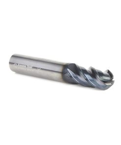 51802 High Performance Solid Carbide CNC Steel, Stainless Steel & Composite Cutting Variable Helix Spiral Ball Nose with AlTiN Coating 4-Flute x 3/8 Dia x 7/8 x 3/8 Shank x 2-1/2 Inch Long Up-Cut Router Bit/End Mill