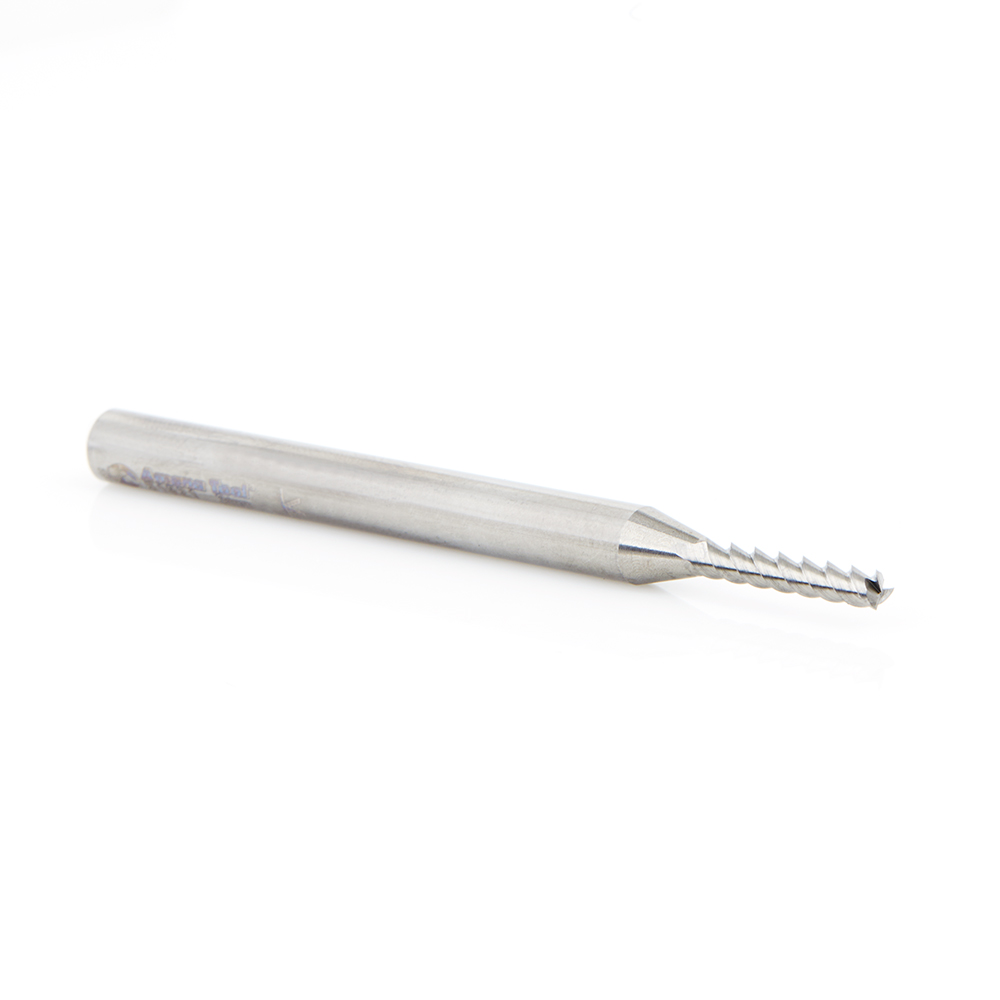 51821 CNC Solid Carbide 3 Flute Aluminum and Acrylic Cutting 55º Helix End Mill 3mm Dia x 15mm x 6mm Shank