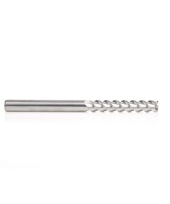 51824 CNC Solid Carbide 3 Flute Aluminum and Acrylic Cutting 55º Helix End Mill 8mm Dia x 45mm x 8mm Shank