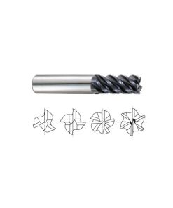 YG1-95107 - 3/16 x 1/4 x 1/2 x 2-1/4 - 3 Flute Long Length Coarse Pitch Rougher Jet-Power Carbide