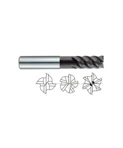 YG1-95101 - 1/4 x 1/4 x 3/4 x 7/8 x 2-1/2 x .230 - 4 Flute Long Reach 45 Deg Helix Rougher Jet-Power Carbide