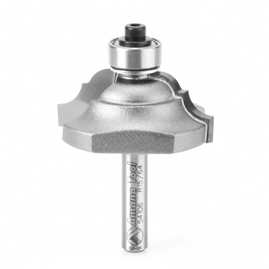 54106 Carbide Tipped Classical Bead & Cove 7/32 x 15/64 Radius x 1-1/2 Dia x 5/8 x 1/4 Inch Shank