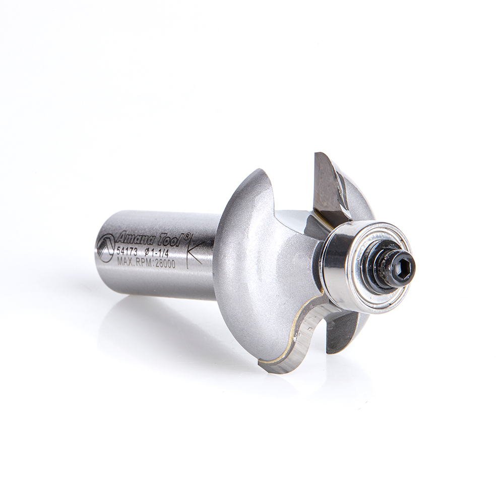 54173 Carbide Tipped Ogee 7/32 Radius x 1-1/4 Dia x 7/16 x 1/2 Inch Shank for 1-1/8 Material