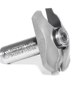 54299 Carbide Tipped Base Molding Ogee Edge Detail with BB 19/64 x 13/32 Radius x 1-53/64 Dia x 3/8 x 1/2 Inch Shank