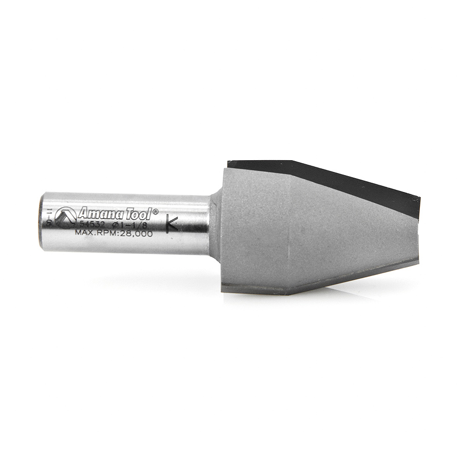 54532 Carbide Tipped Traditional Vertical Raised Panel 15 Deg x 1-1/8 Dia x 1-5/8 x 1/2 Inch Shank
