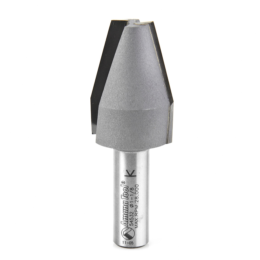 54532 Carbide Tipped Traditional Vertical Raised Panel 15 Deg x 1-1/8 Dia x 1-5/8 x 1/2 Inch Shank