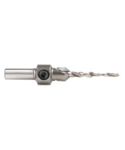 55122 Carbide Tipped 82 Degree Countersink with Slow Spiral Stepped Drill, #6 & #8 Screws 25/64 Dia x 5/32 Drill Dia x 5/16 Round Shank
