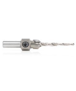55124 Carbide Tipped 82 Degree Countersink with Slow Spiral Stepped Drill, #8 & #9-10 Screws 7/16 Dia x 11/64 Drill Dia x 5/16 Round Shank