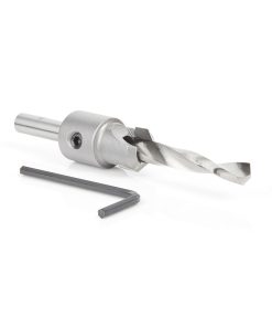 55130 Carbide Tipped 82 Degree Shankless Countersink with Slow Spiral Drill, #20 Screw 5/8 Dia x 5/16 Drill Dia x 5/16 Drill Shank