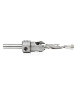 55134 Carbide Tipped 82 Degree Shankless Countersink with Slow Spiral Drill, #24 Screw 3/4 Dia x 3/8 Drill Dia x 3/8 Drill Shank