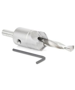 55136 Carbide Tipped 82 Degree Shankless Countersink with Slow Spiral Drill, #24 Screw 1 Dia x 3/8 Drill Dia x 3/8 Drill Shank