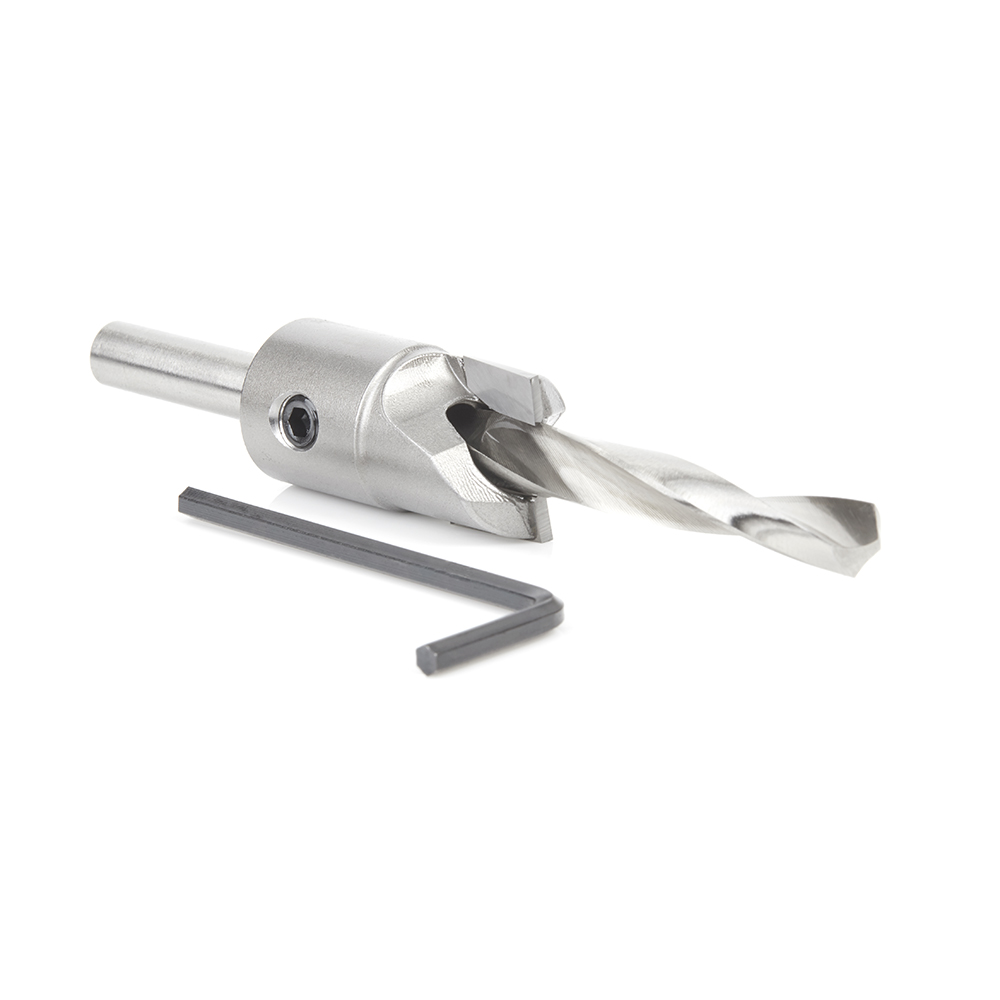 55141 Carbide Tipped Shankless Counterbore with Slow Spiral Drill, #20 Screw 3/4 Dia x 5/16 Drill Dia x 5/16 Drill Shank