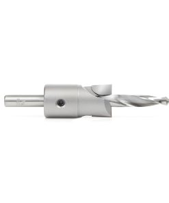 55143 Carbide Tipped Shankless Counterbore with Slow Spiral Drill, #24 Screw 1 Dia x 3/8 Drill Dia x 3/8 Drill Shank