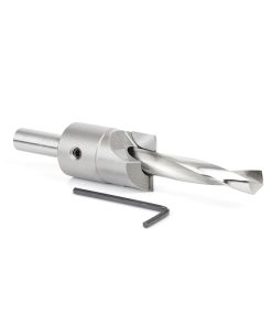 55145 Carbide Tipped Shankless Counterbore with Slow Spiral Drill, 1-1/8 Dia x 1/2 Drill Dia x 1/2 Drill Shank