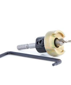 55162 Carbide Tipped 82 Degree Countersink with Adjustable Depth Stop and No-Thrust Ball Bearing, For Festool® CENTROTEC® System 3/8 Dia x 7/64 Drill Dia for Wood Screw #8