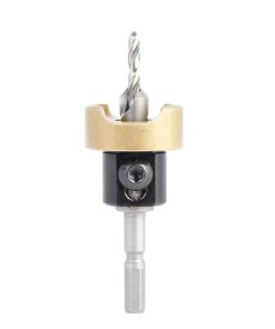55168 Carbide Tipped 82 Degree Countersink with Adjustable Depth Stop and No-Thrust Ball Bearing, For Festool® CENTROTEC® System 3/8 Dia x 5/32 Drill Dia fro Wood Screw #12-14