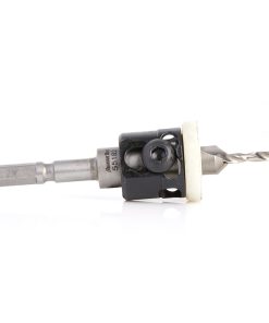 55182 Carbide Tipped 82 Degree Countersink with Adjustable Low Friction Depth Stop, For Festool® CENTROTEC® System 3/8 Dia x 1/8 Drill Dia for Wood Screw #10