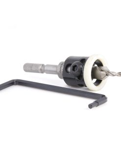 55182 Carbide Tipped 82 Degree Countersink with Adjustable Low Friction Depth Stop, For Festool® CENTROTEC® System 3/8 Dia x 1/8 Drill Dia for Wood Screw #10