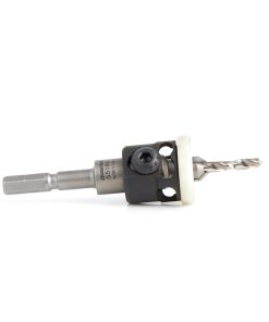55186 Carbide Tipped 82 Degree Countersink with Adjustable Low Friction Depth Stop, For Festool® CENTROTEC® System 3/8 Dia x 5/32 Drill Dia for Wood Screw #12-14