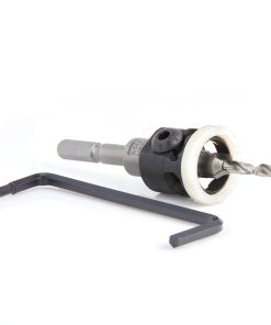 55186 Carbide Tipped 82 Degree Countersink with Adjustable Low Friction Depth Stop, For Festool® CENTROTEC® System 3/8 Dia x 5/32 Drill Dia for Wood Screw #12-14