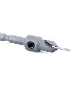 55260 Carbide Tipped 82 Degree Countersink 3/8 Dia x 49 Deg x 1/4 Quick Release Hex Shank for Wood Screw #4