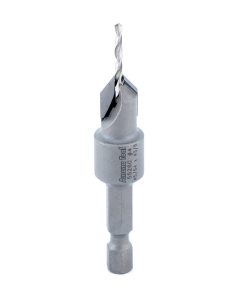 55260 Carbide Tipped 82 Degree Countersink 3/8 Dia x 49 Deg x 1/4 Quick Release Hex Shank for Wood Screw #4
