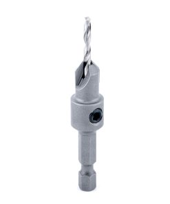 55264 Carbide Tipped 82 Degree Countersink 3/8 Dia x 49 Deg x 1/4 Quick Release Hex Shank for Wood Screw #8