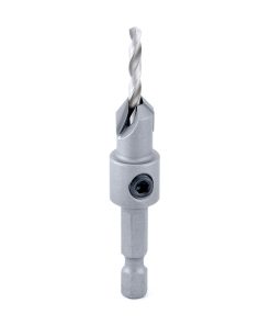 55266 Carbide Tipped 82 Degree Countersink 3/8 Dia x 49 Deg x 1/4 Quick Release Hex Shank for Wood Screw #10