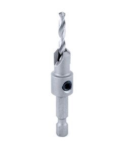 55269 Carbide Tipped 82 Degree Countersink 3/8 Dia x 49 Deg x 1/4 Quick Release Hex Shank for Wood Screw #12-14