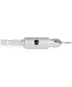 55271 Replacement Carbide Tipped Countersink with Slow Spiral HSS M2 Drill for #4 Size Screw 3/32 Drill Dia x 1/4 Hex Shank for #55225 Adjustable No-Thrust Countersink