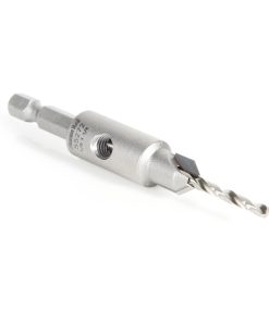 55272 Replacement Carbide Tipped Countersink with Slow Spiral HSS M2 Drill for #6 Size Screw 3/8 Drill Dia x 1/4 Hex Shank for #55227 Adjustable No-Thrust Countersink
