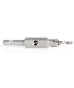 55274 Replacement Carbide Tipped Countersink with Slow Spiral HSS M2 Drill for #8 Size Screw 5/32 Drill Dia x 1/4 Hex Shank for #55229 Adjustable No-Thrust Countersink