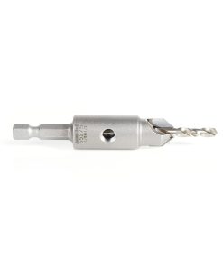55275 Replacement Carbide Tipped Countersink with Slow Spiral HSS M2 Drill for #8 Size Screw 11/64 Drill Dia x 1/4 Hex Shank for #55240 Adjustable No-Thrust Countersink
