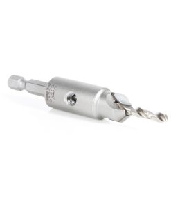 55275 Replacement Carbide Tipped Countersink with Slow Spiral HSS M2 Drill for #8 Size Screw 11/64 Drill Dia x 1/4 Hex Shank for #55240 Adjustable No-Thrust Countersink