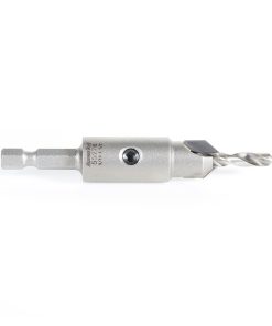 55276 Replacement Carbide Tipped Countersink with Slow Spiral HSS M2 Drill for #10 Size Screw 3/16 Drill Dia x 1/4 Hex Shank for #55242 Adjustable No-Thrust Countersink