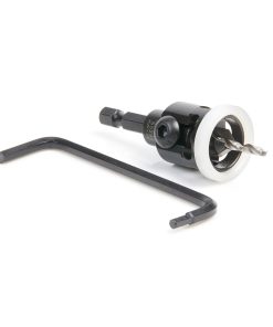 55294 Carbide Tipped 82 Degree Countersink with Adjustable Low Friction Depth Stop, 3/8 Dia x 1/8 Drill Dia x 1/4 Inch Quick Release Hex Shank for Wood Screw #10