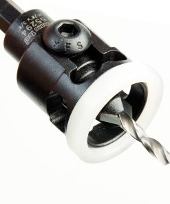 55294 Carbide Tipped 82 Degree Countersink with Adjustable Low Friction Depth Stop, 3/8 Dia x 1/8 Drill Dia x 1/4 Inch Quick Release Hex Shank for Wood Screw #10