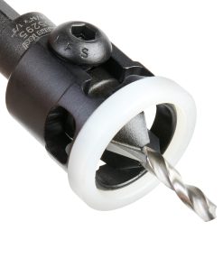 55295 Carbide Tipped 82 Degree Countersink with Adjustable Low Friction Depth Stop, 1/2 Dia x 9/64 Drill Dia x 1/4 Inch Quick Release Hex Shank for Wood Screw #12