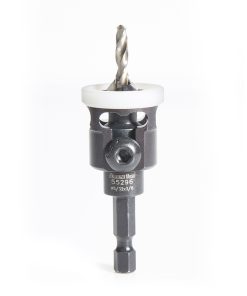 55296 Carbide Tipped 82 Degree Countersink with Adjustable Low Friction Depth Stop, 3/8 Dia x 5/32 Drill Dia x 1/4 Inch Quick Release Hex Shank for Wood Screw #12-14