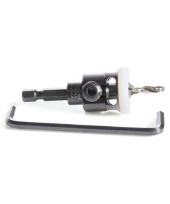 55296 Carbide Tipped 82 Degree Countersink with Adjustable Low Friction Depth Stop, 3/8 Dia x 5/32 Drill Dia x 1/4 Inch Quick Release Hex Shank for Wood Screw #12-14