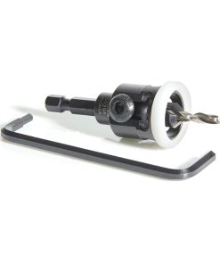55296 Carbide Tipped 82 Degree Countersink with Adjustable Low Friction Depth Stop, 3/8 Dia x 5/32 Drill Dia x 1/4 Inch Quick Release Hex Shank for Wood Screw #12-14