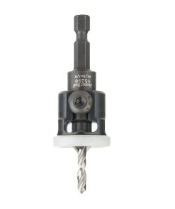 55296 Carbide Tipped 82 Degree Countersink with Adjustable Low Friction Depth Stop, 3/8 Dia x 5/32 Drill Dia x 1/4 Inch Quick Release Hex Shank for Wood Screw #12-14