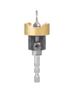 55331 Carbide Tipped 82 Degree Countersink with Adjustable Depth Stop and No-Thrust Ball Bearing, Hybrid For Festool CENTROTEC® System 3/8 Dia x 3/32 Drill Dia x 1/4 Inch Quick Release Hex Shank for Wood Screw #6